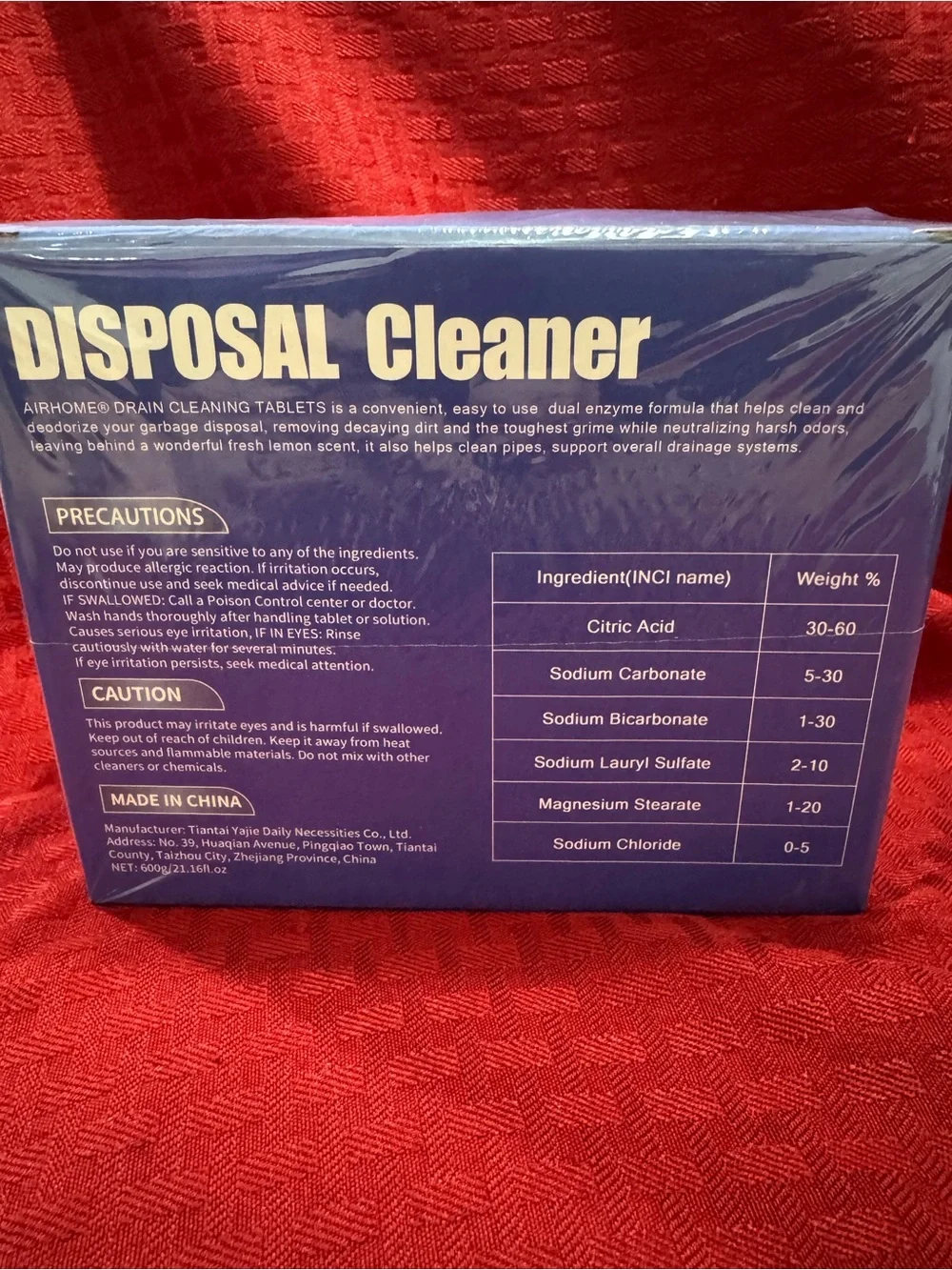 Blue Disposal Cleaner - Triple-Action Sink & Garbage Disposal Tablets